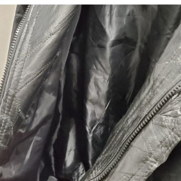 NAPOLINE LEATHER OUTFITTERS NWT MENS 100% LEATHER (2X) N R A BOMBER JACKET COAT - Picture 6 of 13